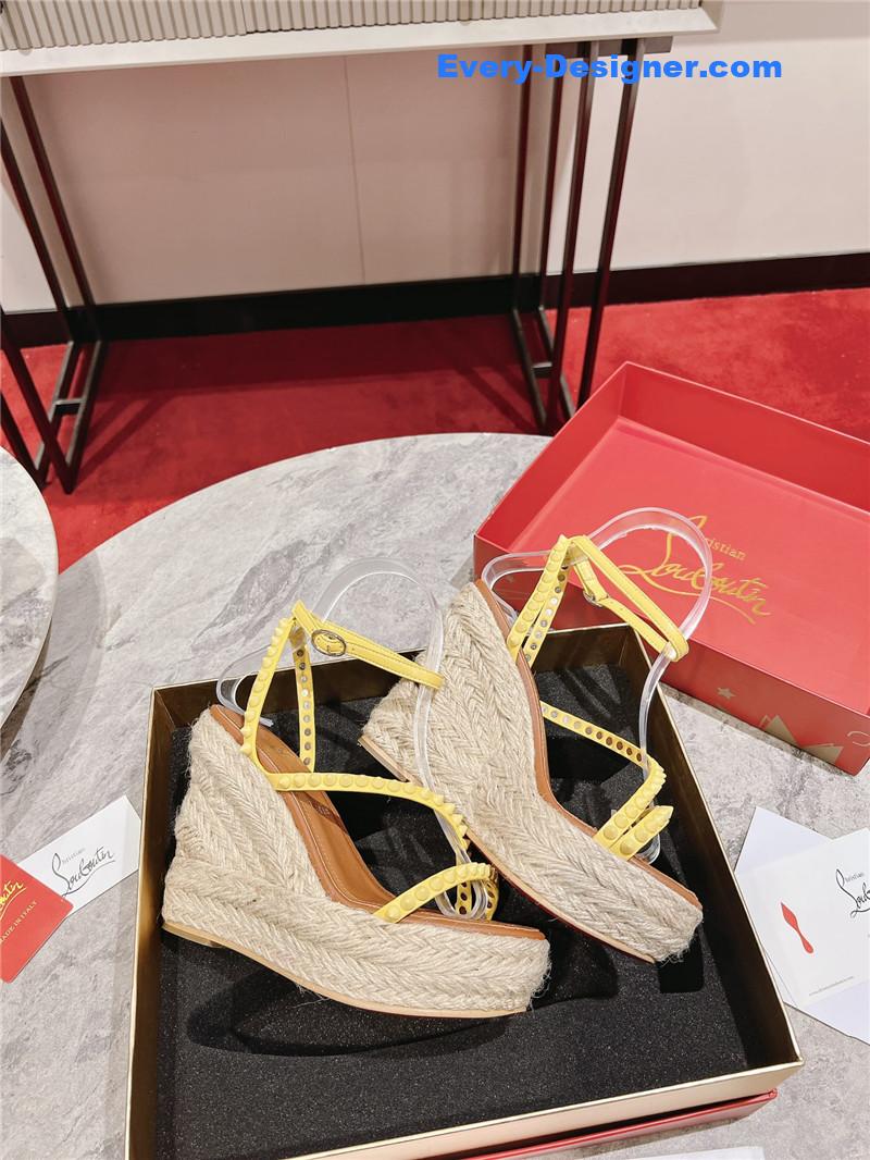 Chr1st1an louboutin mafaldina zeppa wedge sandals