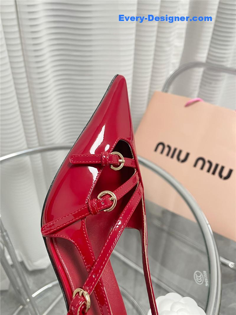 M1um1u spring and summer catwalk style kitten heel sandals