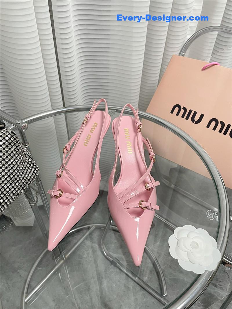 M1um1u spring and summer catwalk style kitten heel sandals