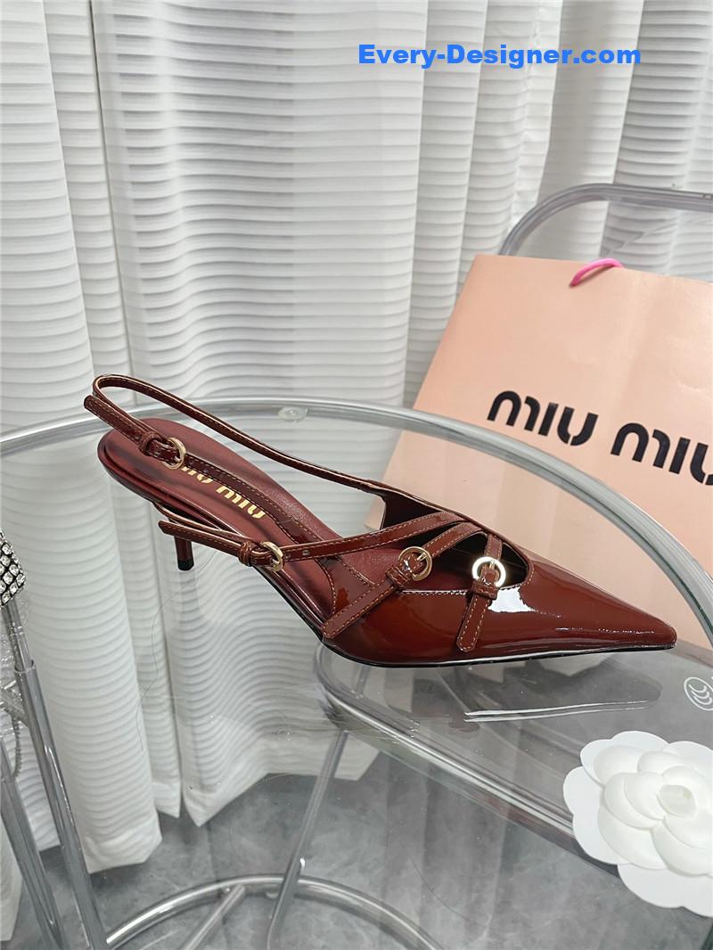 M1um1u spring and summer catwalk style kitten heel sandals