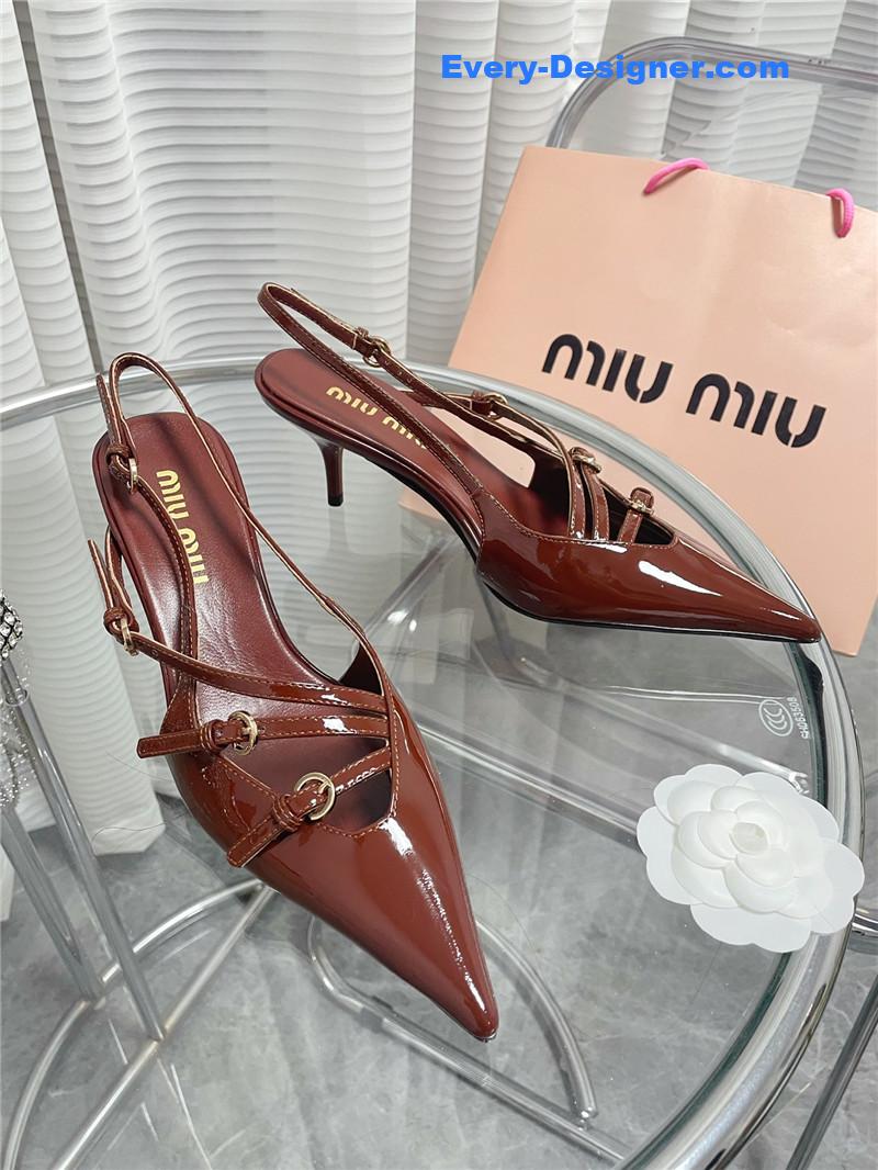 M1um1u spring and summer catwalk style kitten heel sandals