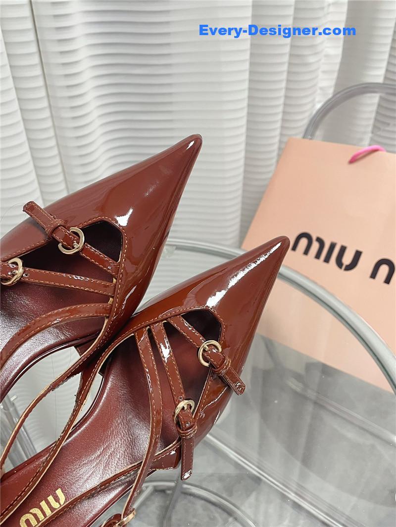 M1um1u spring and summer catwalk style kitten heel sandals