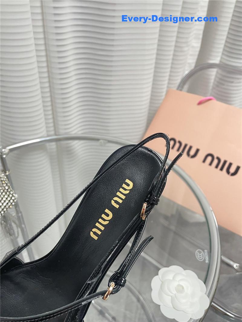 M1um1u spring and summer catwalk style kitten heel sandals