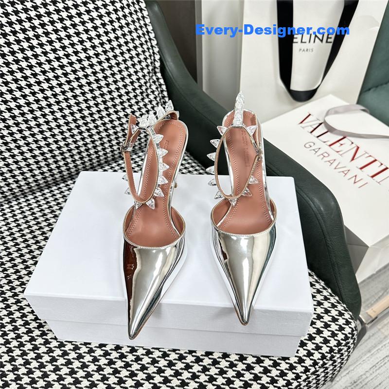 amina muaddi high heel sandals