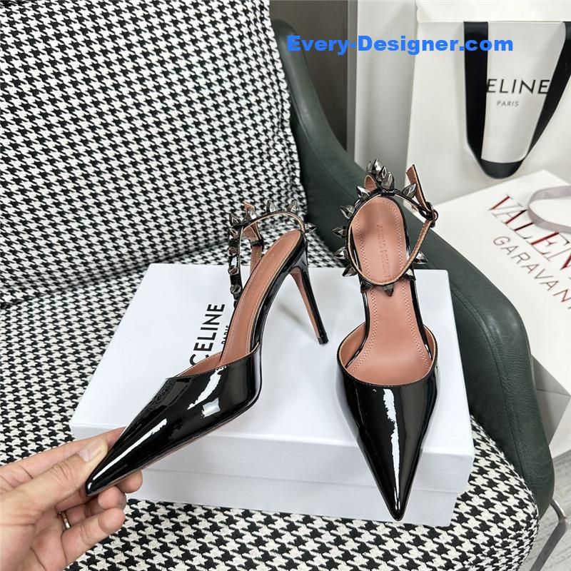 amina muaddi high heel sandals