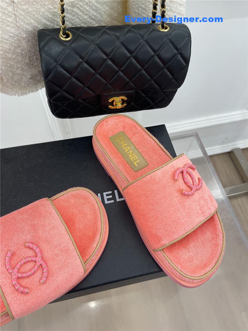 CC rhombus CC logo platform slippers