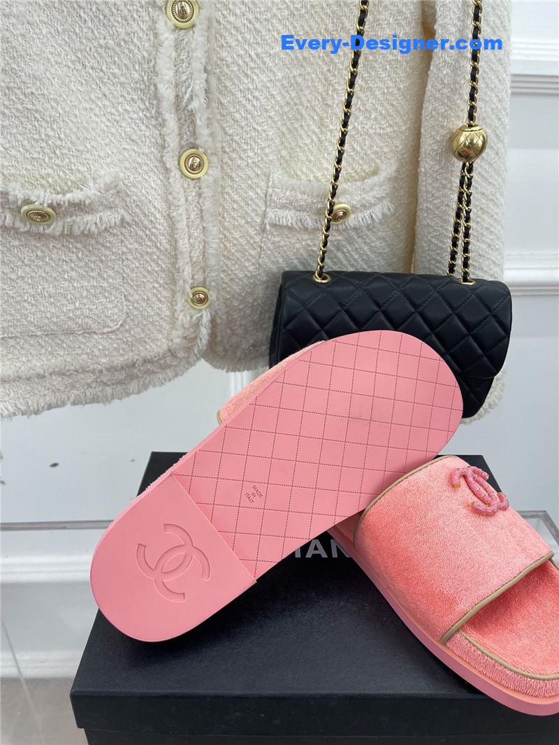 CC rhombus CC logo platform slippers