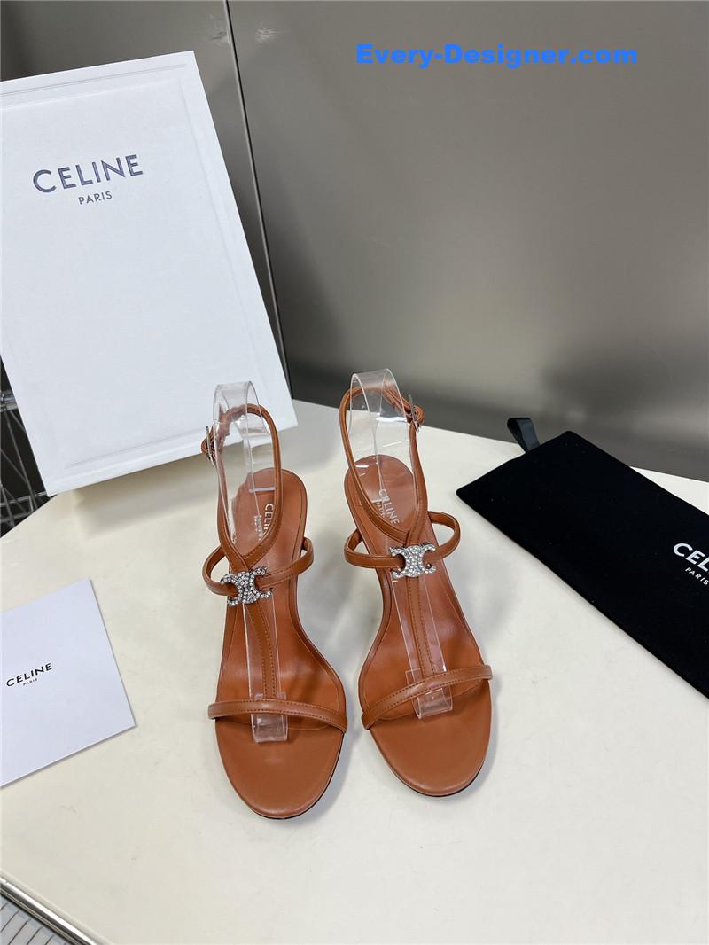 Ce1i*e logo high heel sandals