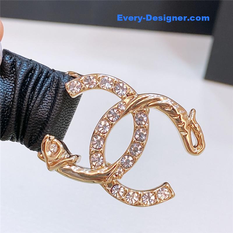 Ch**el calfskin elastic belt