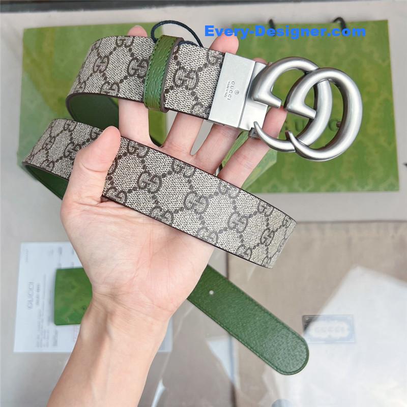 Gvc*1 reversible belt with double g buckle
