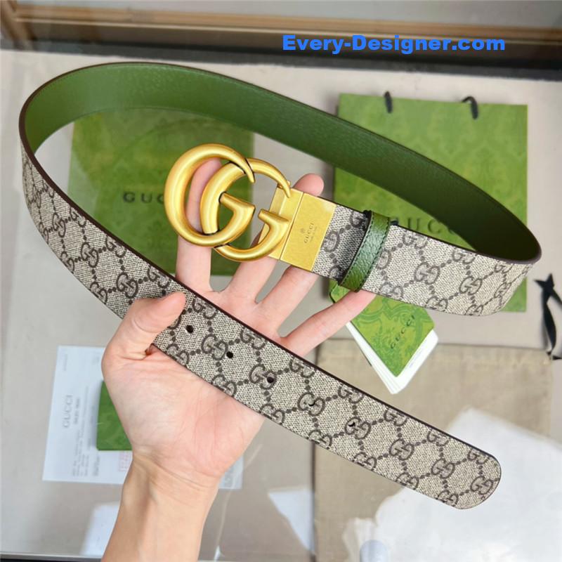 Gvc*1 reversible belt with double g buckle