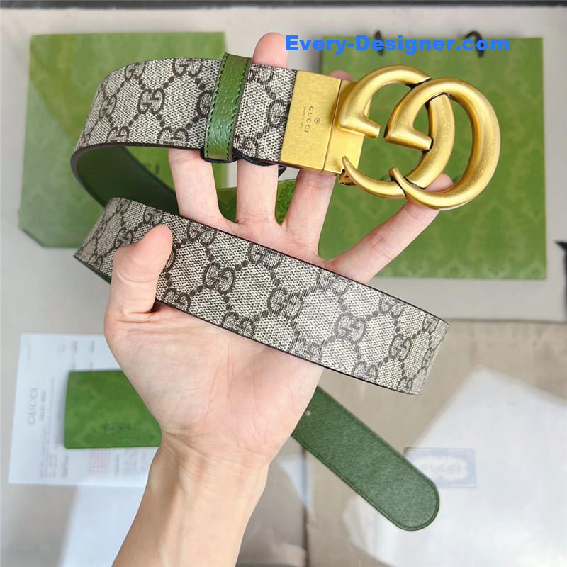 Gvc*1 reversible belt with double g buckle