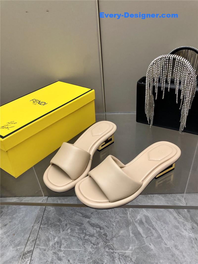 F**di ff chunky heel slippers