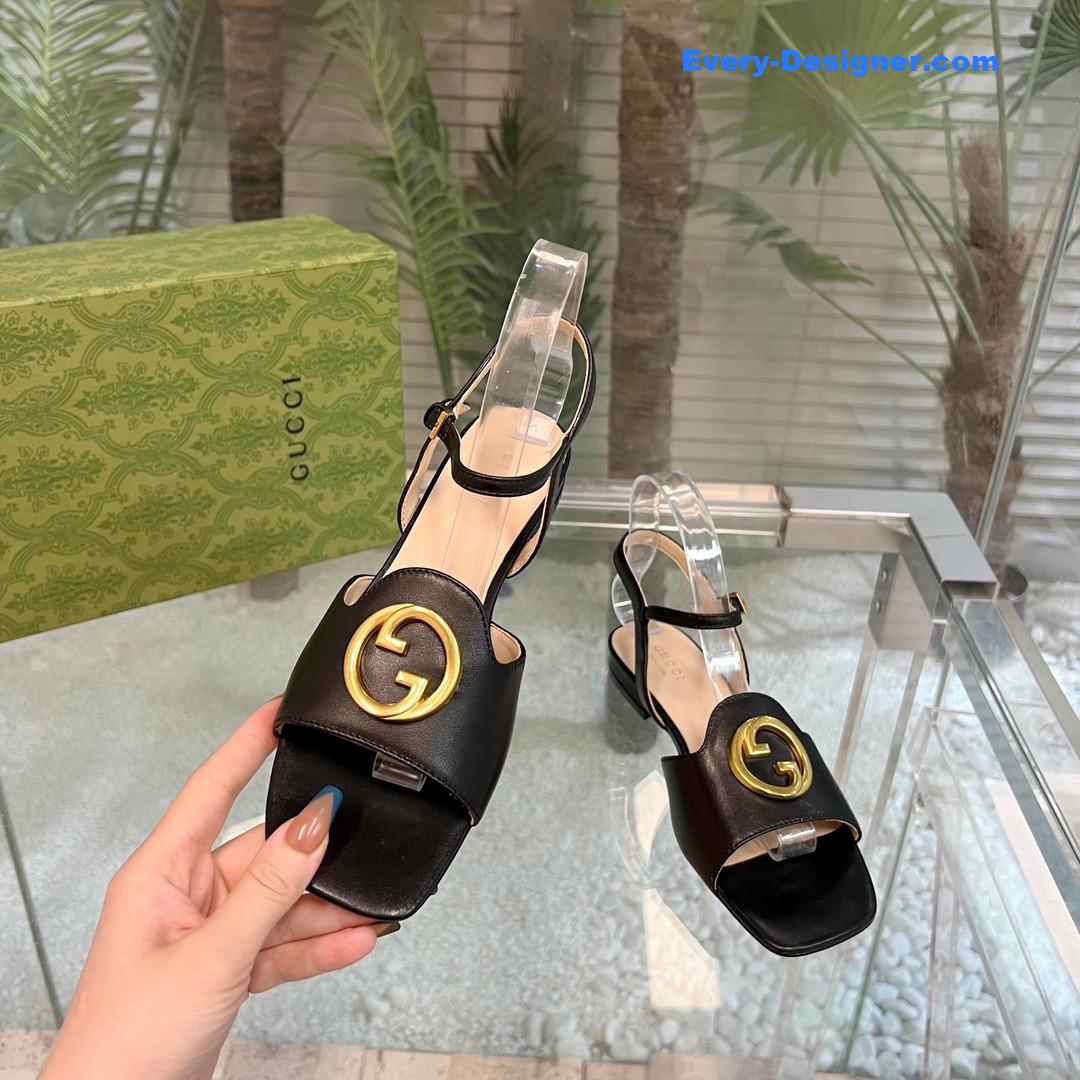 Gvc*1 logo blondie slingback strap sandals