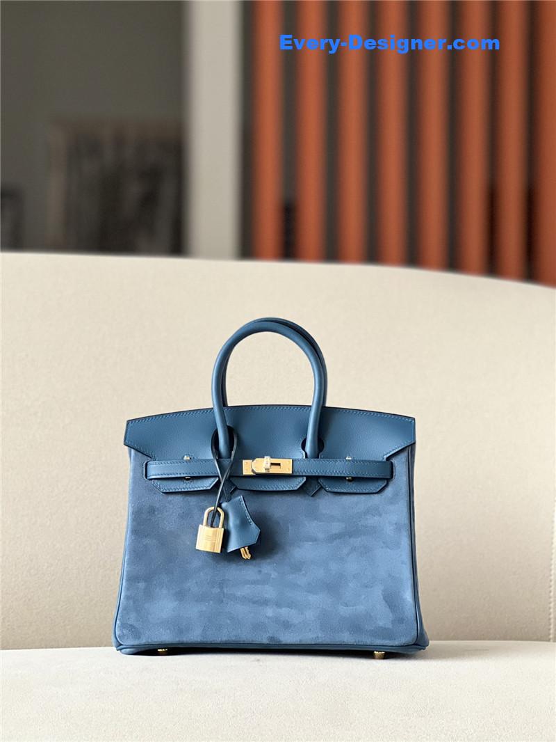 hermes birkin 25 suede bag