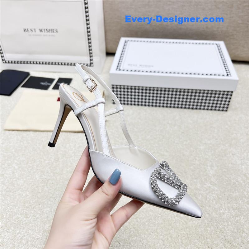 Va1e*ntin0 leather buckle pumps