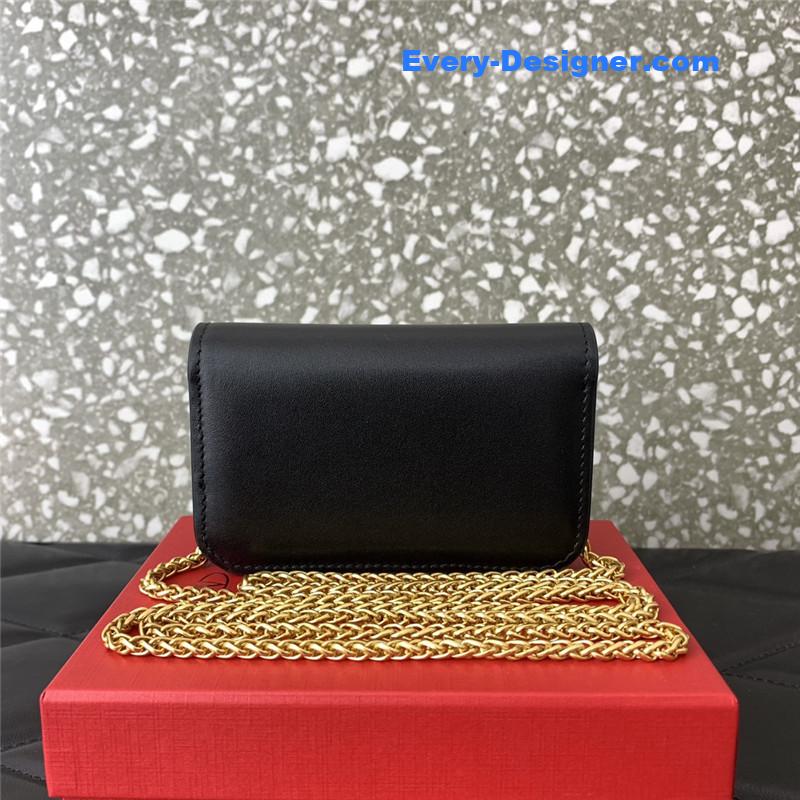 Va1e*ntin0 v logo leather bag