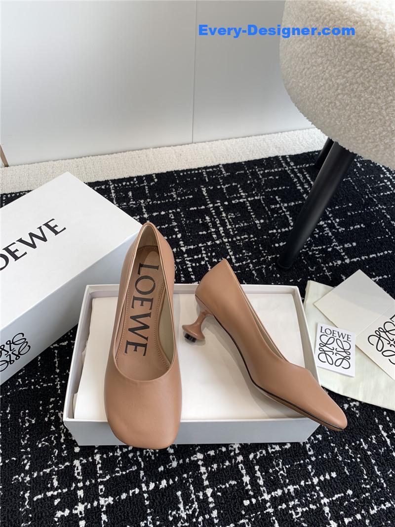 L0ew* round toe vase heel shoes