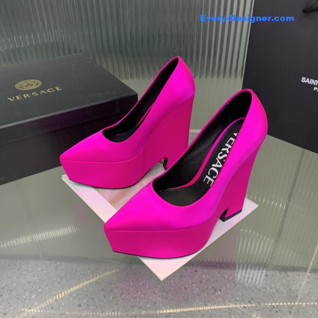 Versace wedge high heel shoes