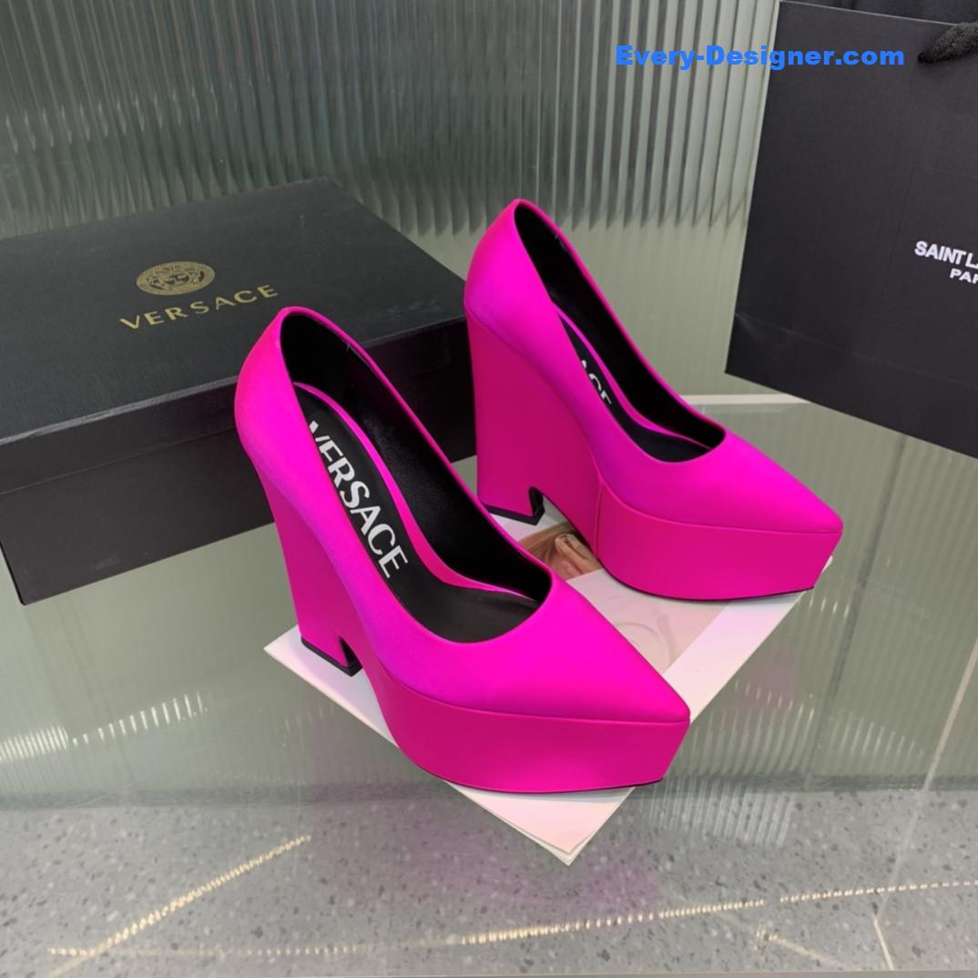 Versace wedge high heel shoes
