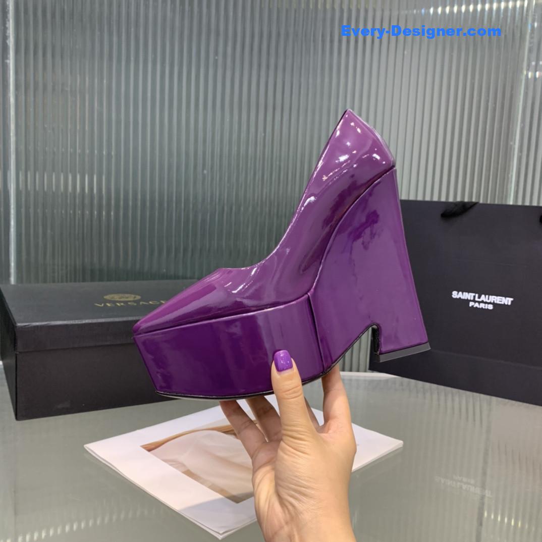 Versace wedge high heel shoes