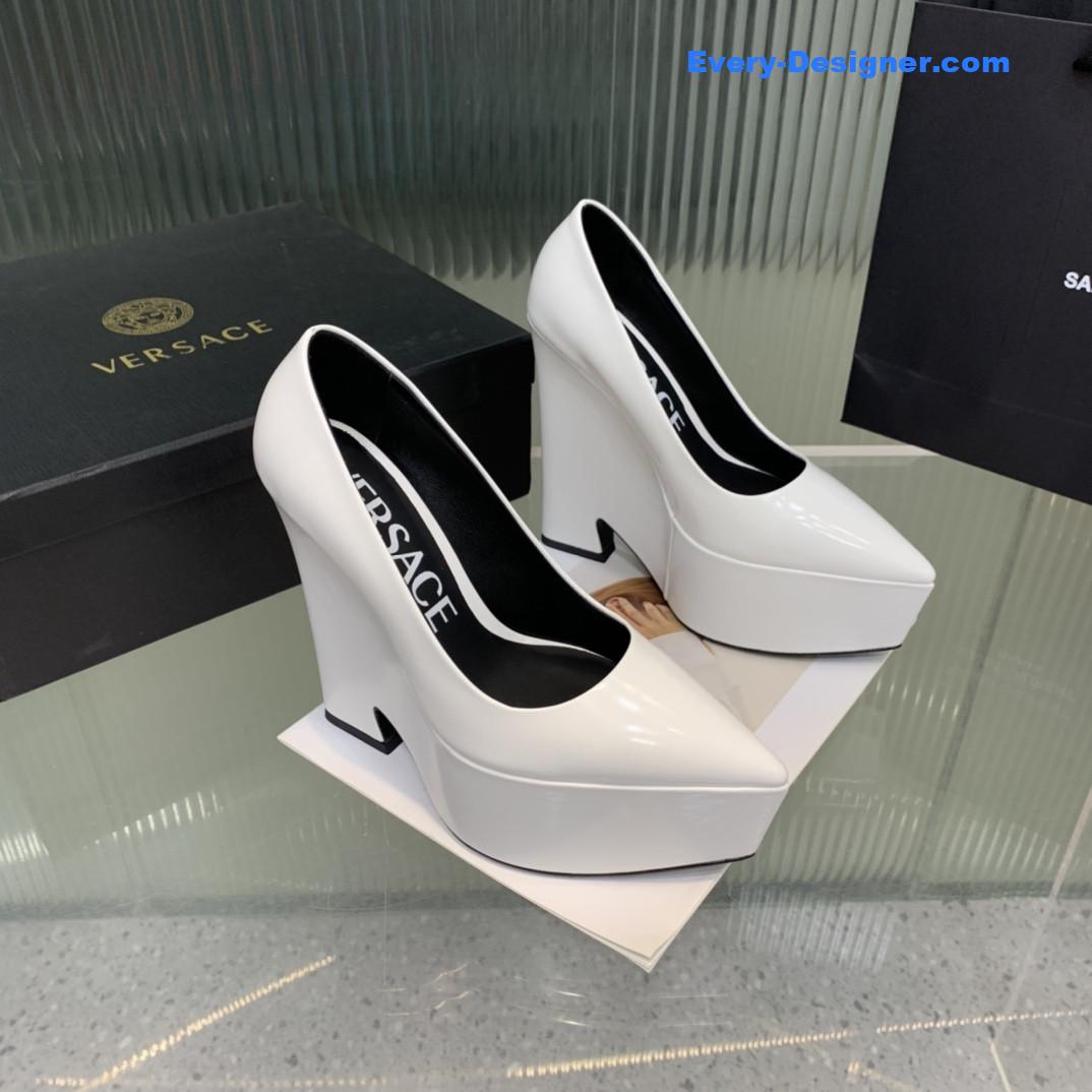 Versace wedge high heel shoes