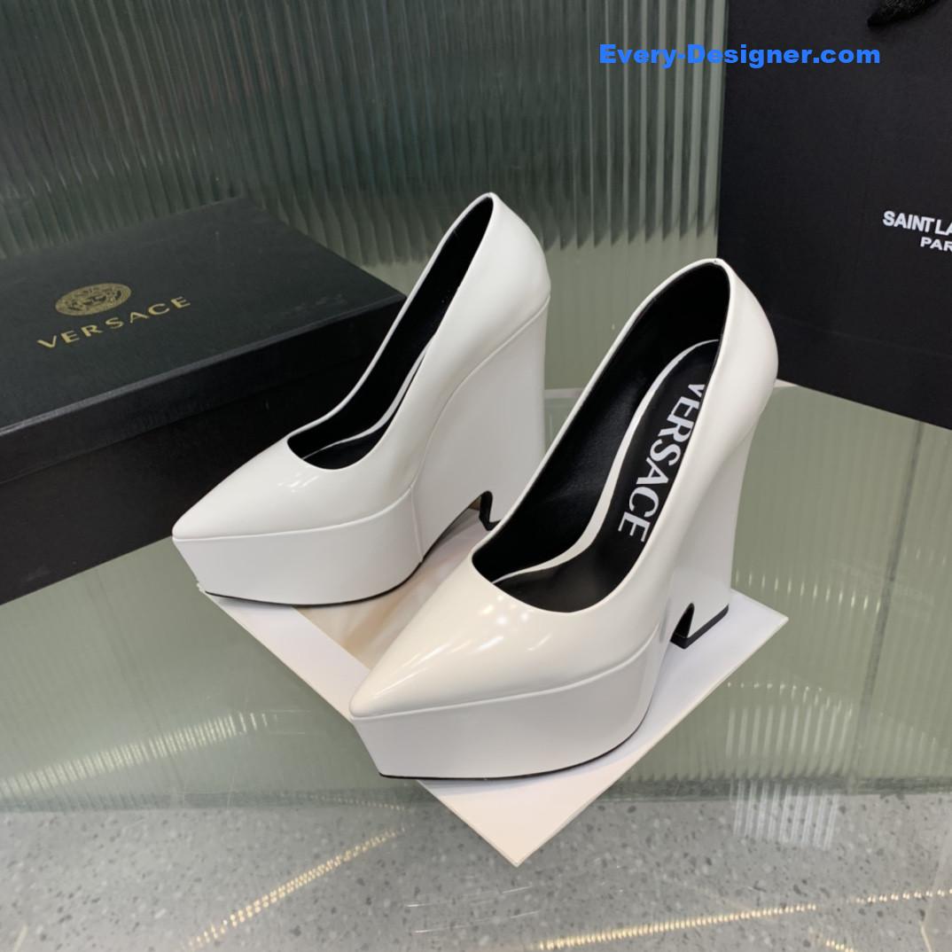 Versace wedge high heel shoes
