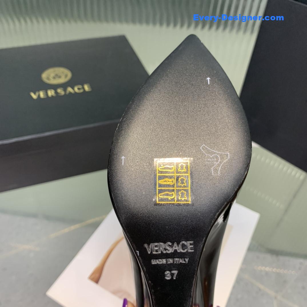 Versace wedge high heel shoes