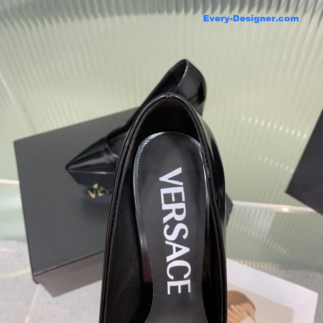 Versace wedge high heel shoes