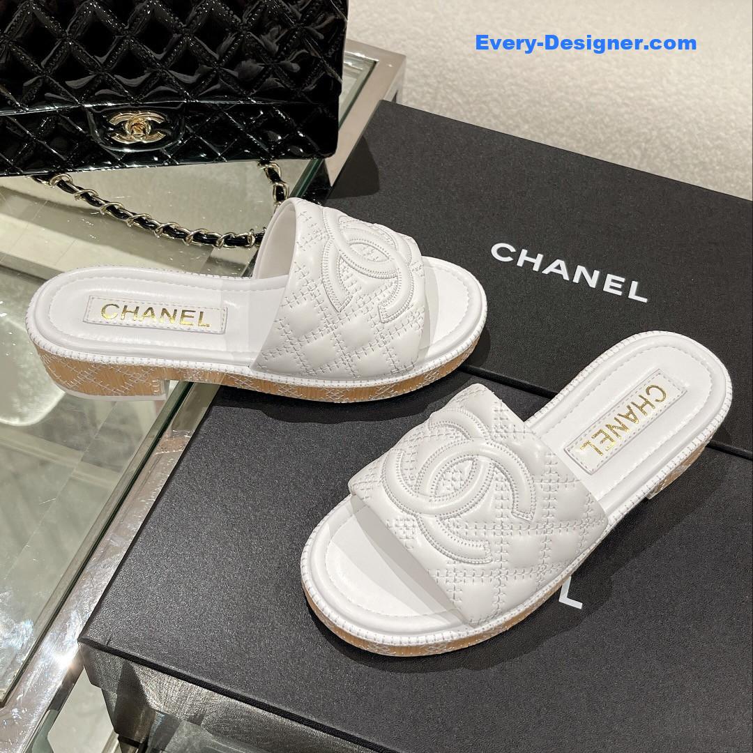 CC new wooden heel slippers