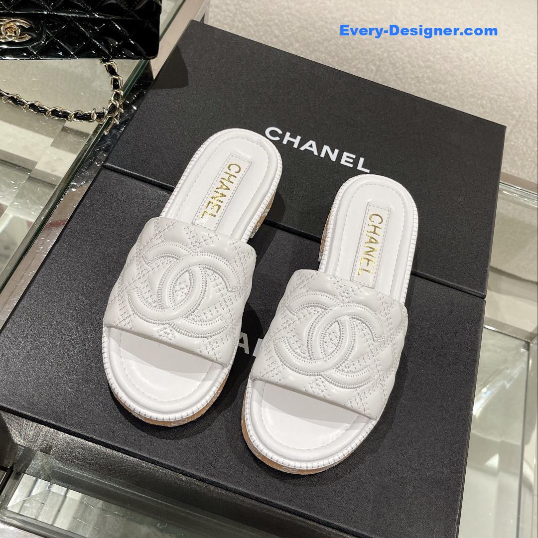 CC new wooden heel slippers