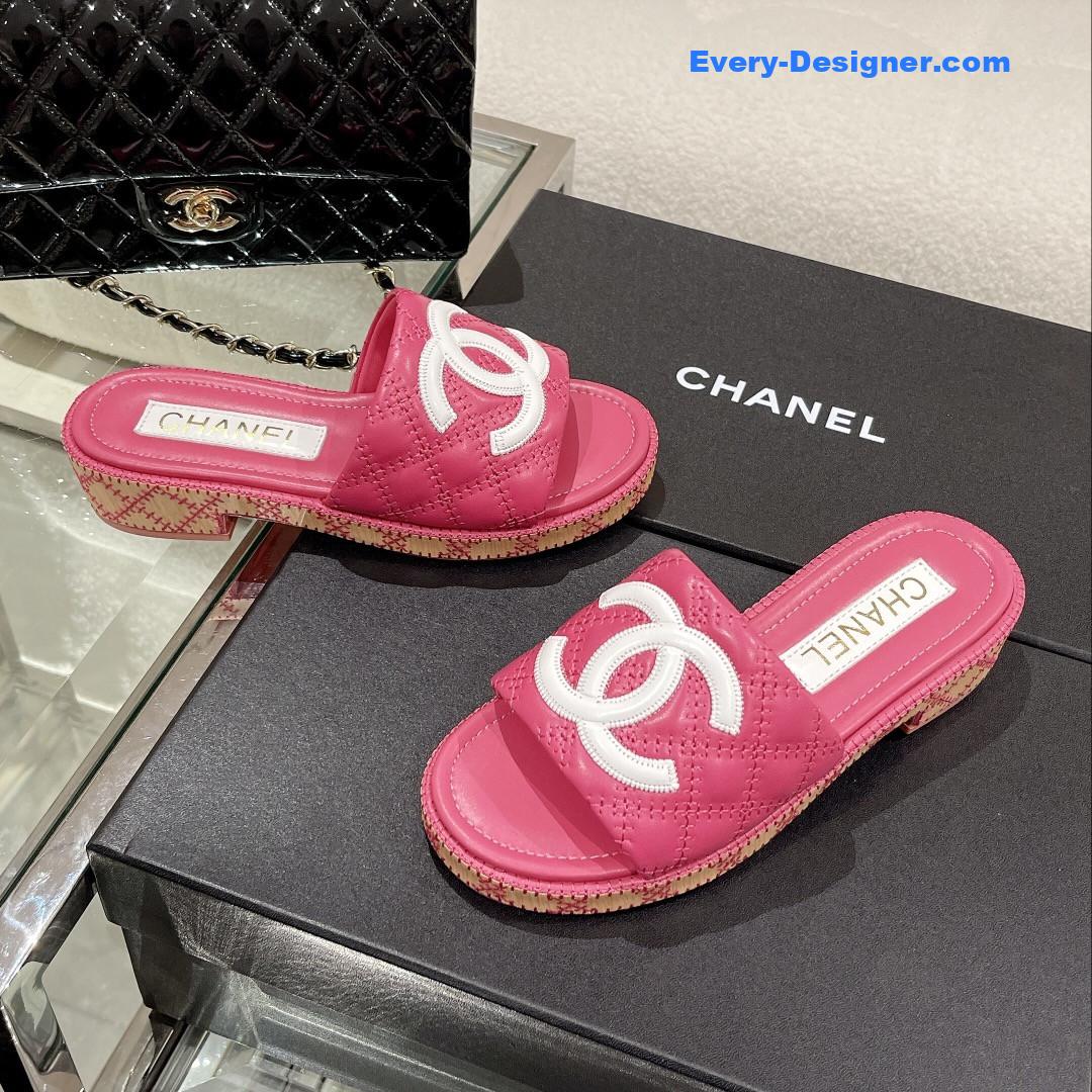 CC new wooden heel slippers