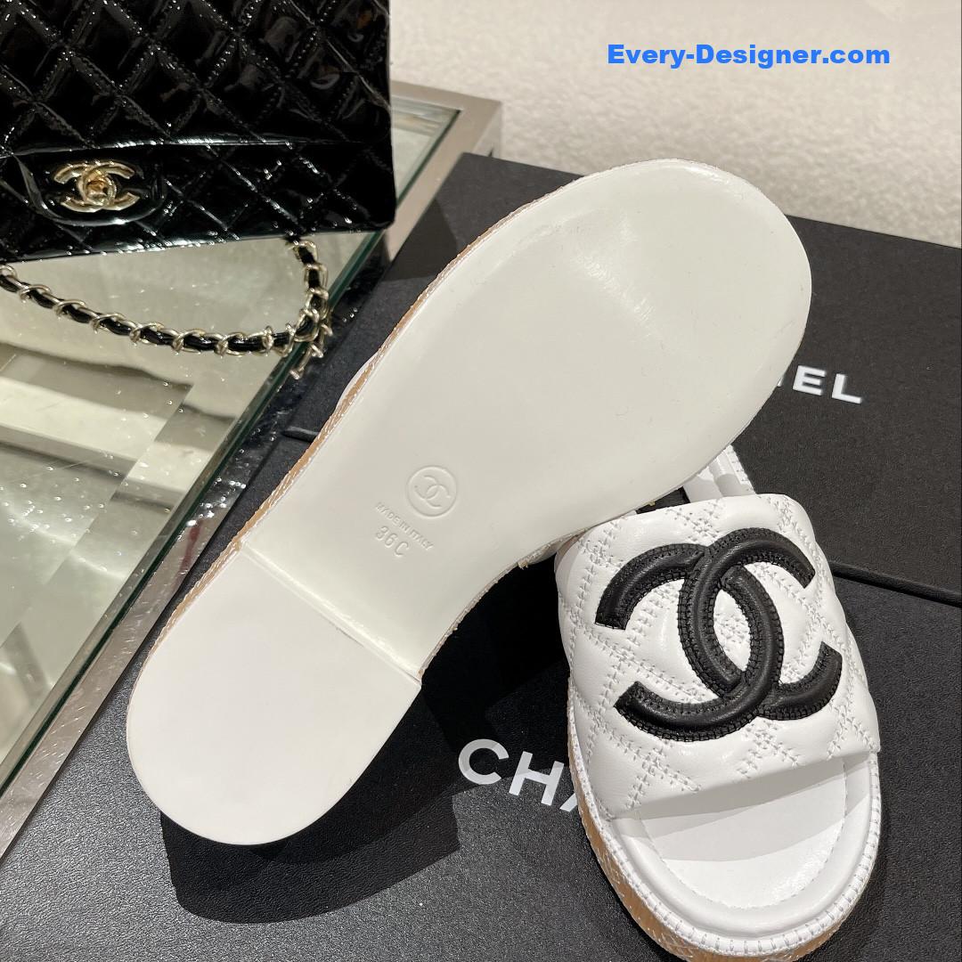 CC new wooden heel slippers