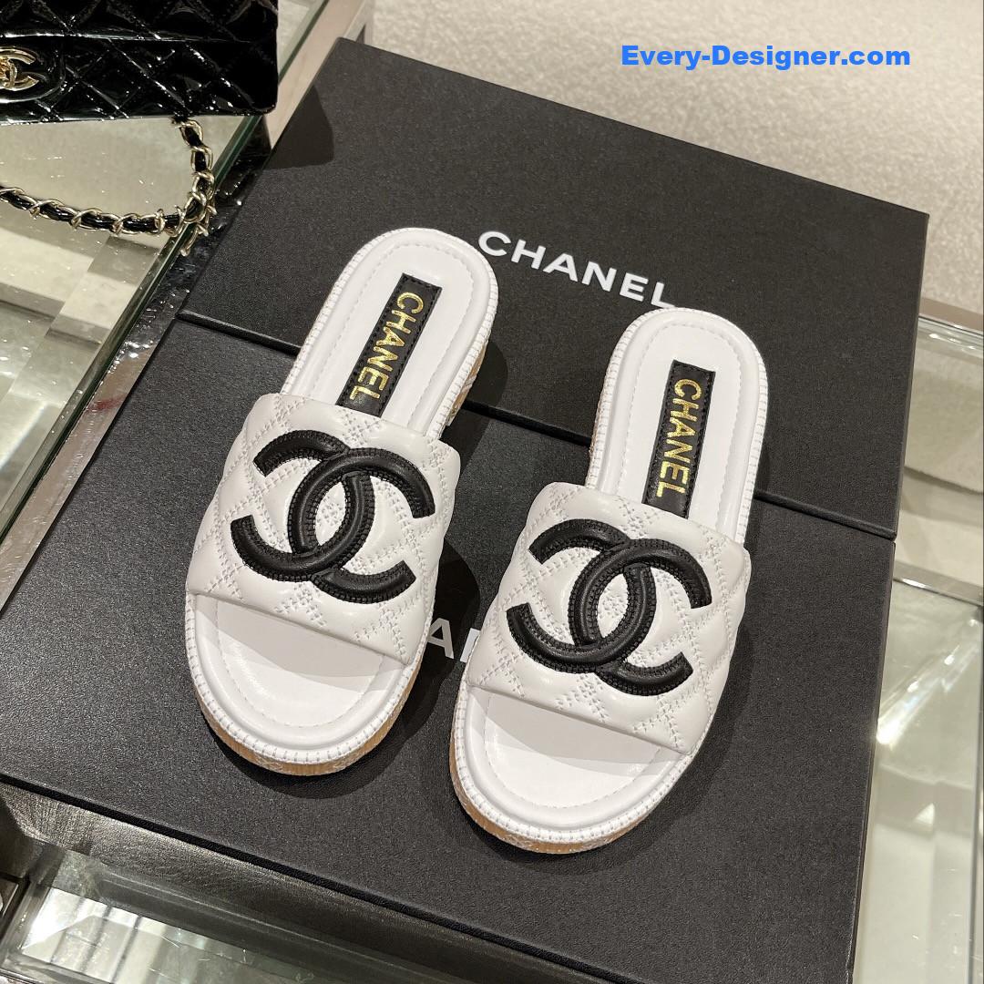 CC new wooden heel slippers