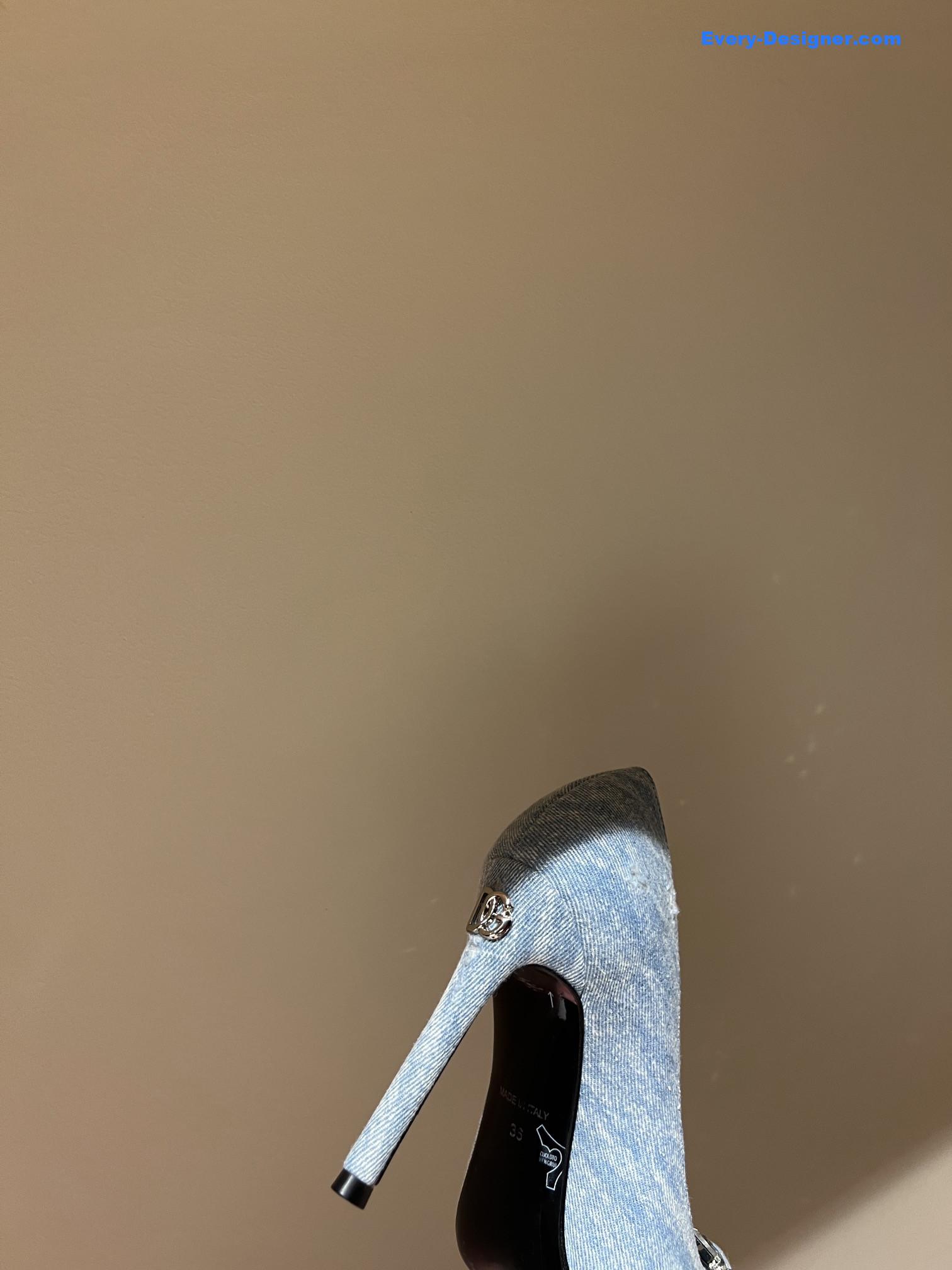 Dolce & Gabbana d&g vintage washed denim high-heeled sandals