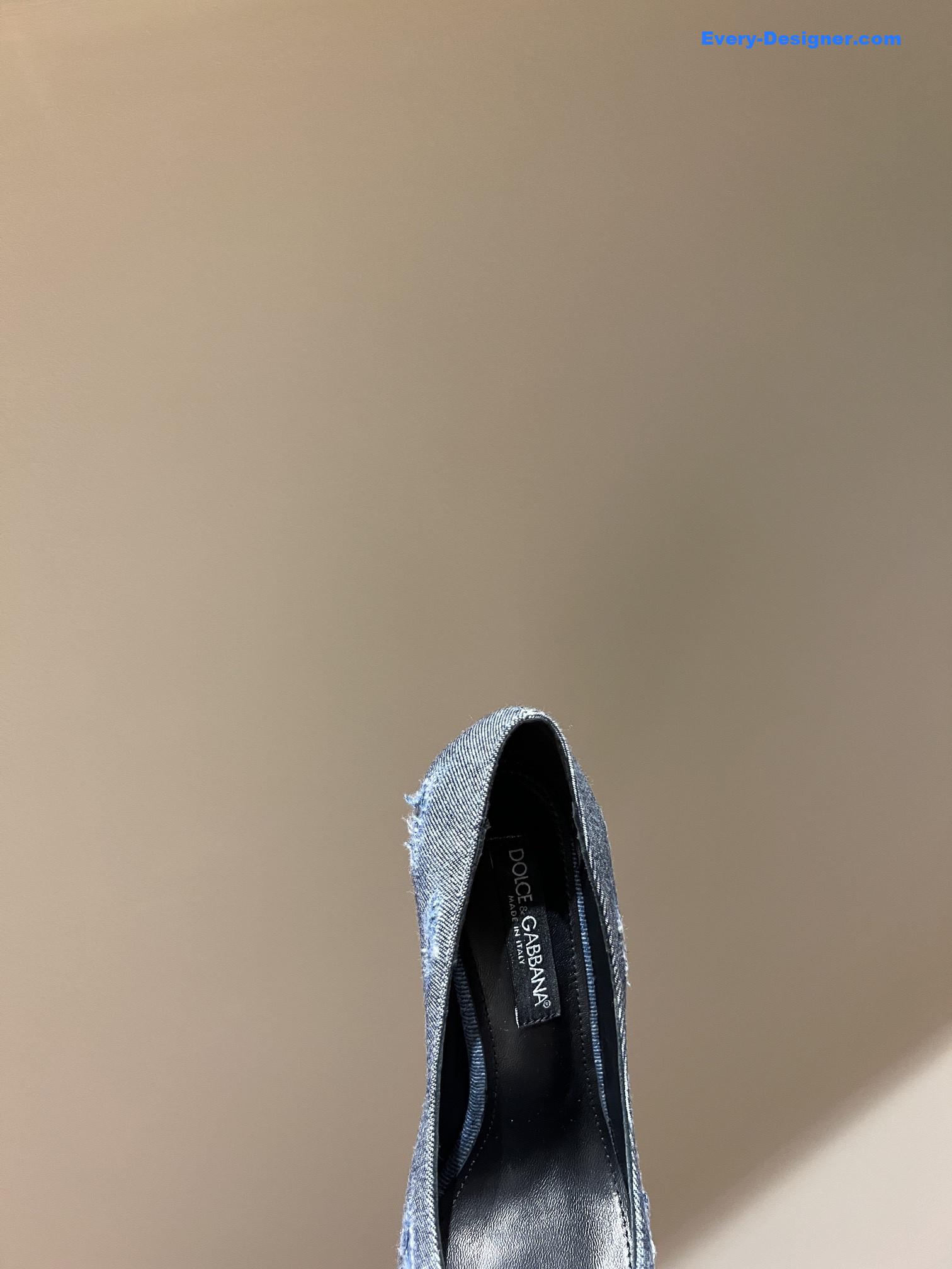 Dolce & Gabbana d&g vintage washed denim high-heeled sandals