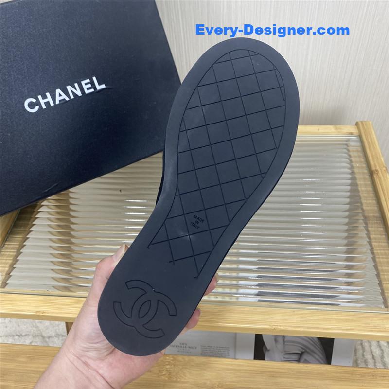CC logo platform slippers