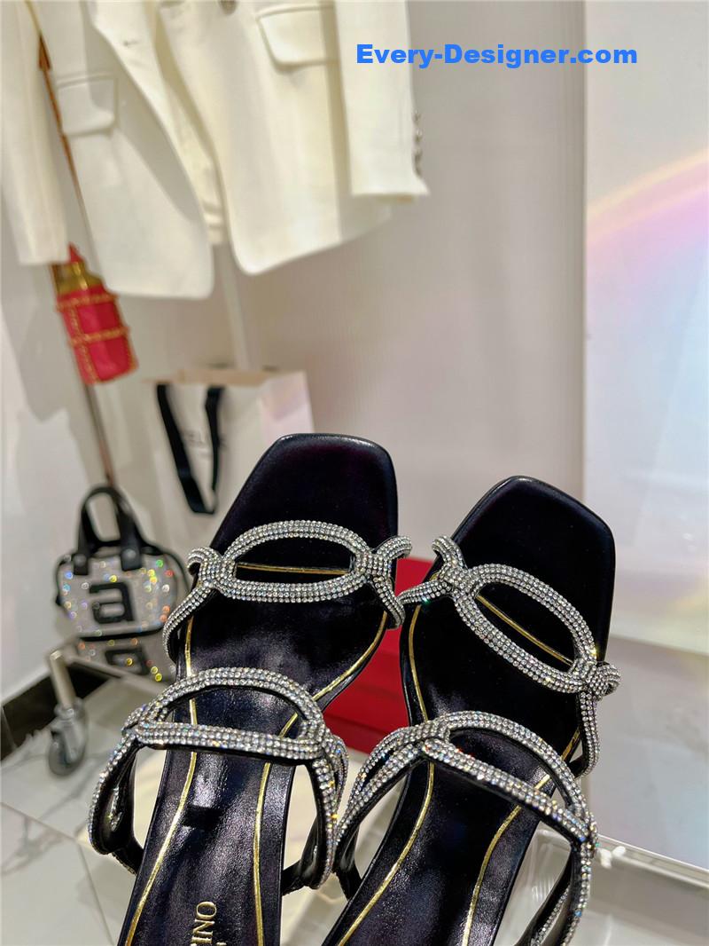 Va1e*ntin0 rhinestone transparent heel sandals