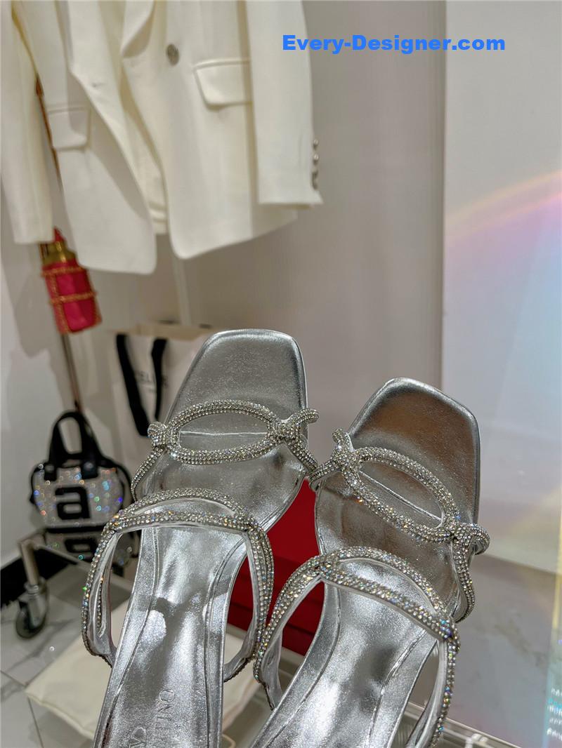 Va1e*ntin0 rhinestone transparent heel sandals