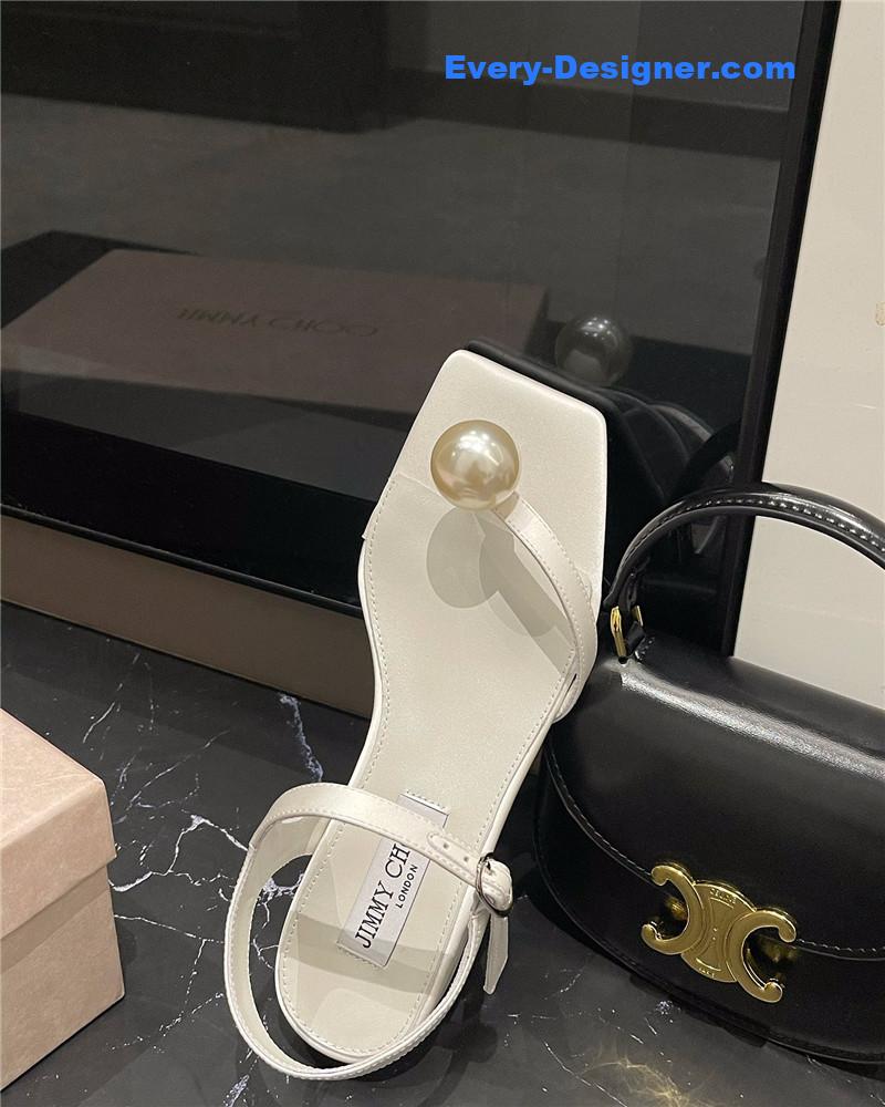 J1m*y Ch00 new rhinestone ball sandals