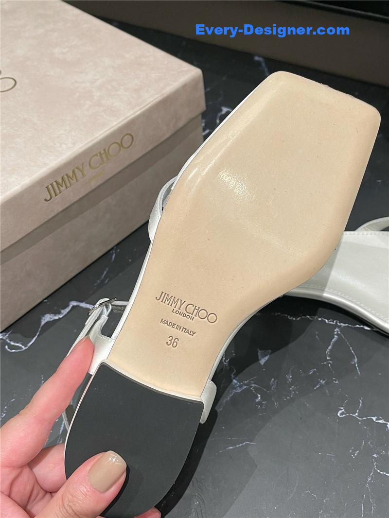 J1m*y Ch00 new rhinestone ball sandals