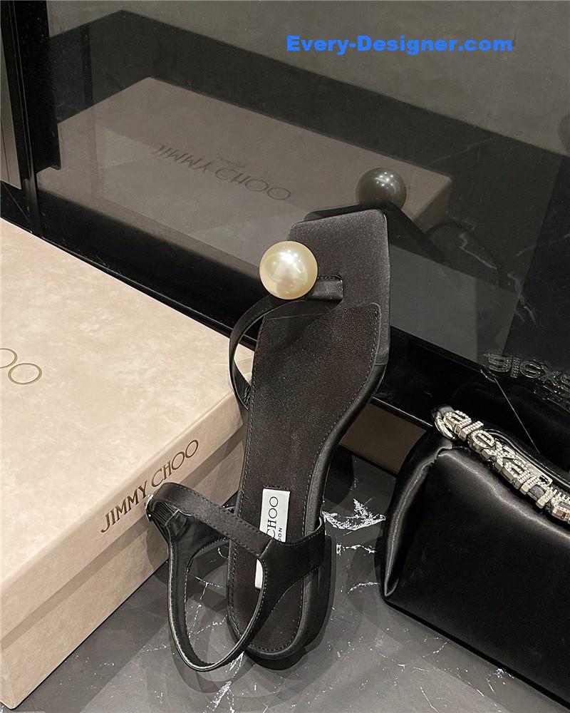 J1m*y Ch00 new rhinestone ball sandals