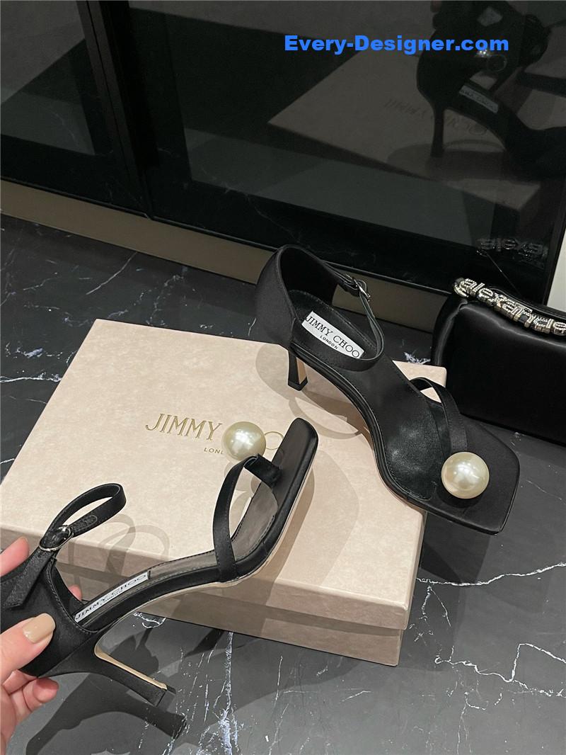 J1m*y Ch00 new rhinestone ball sandals