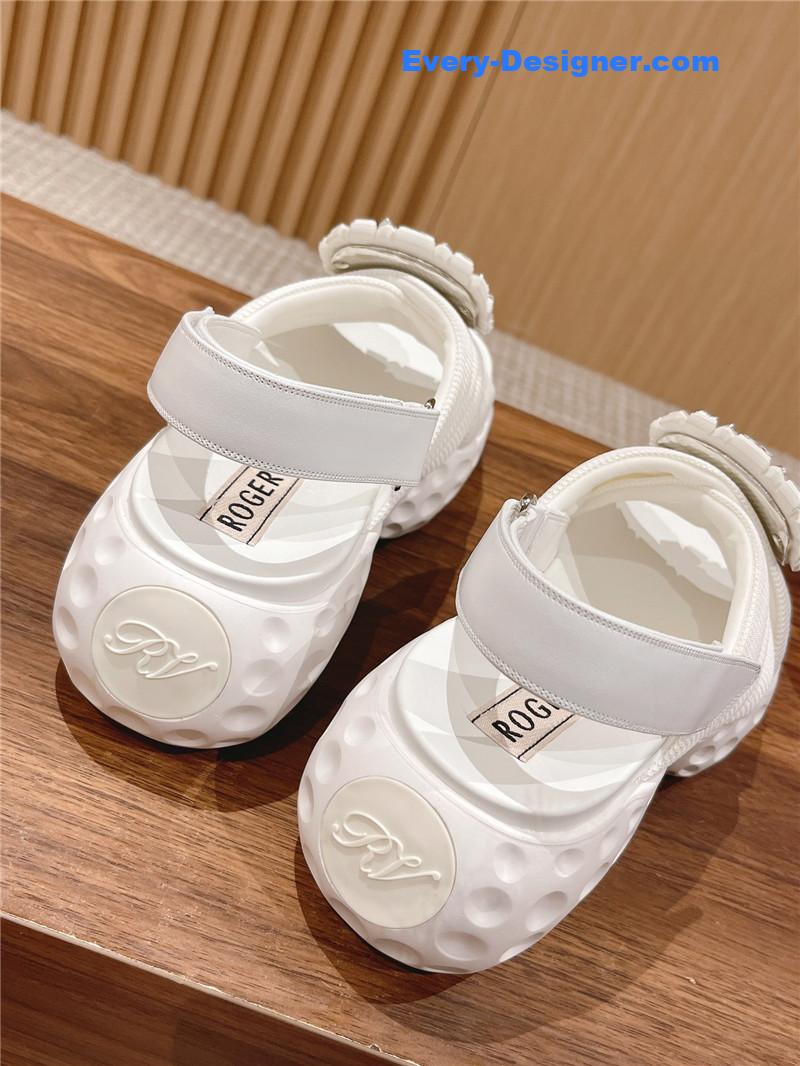 roger vivier D1am0nd buckle platform sandals