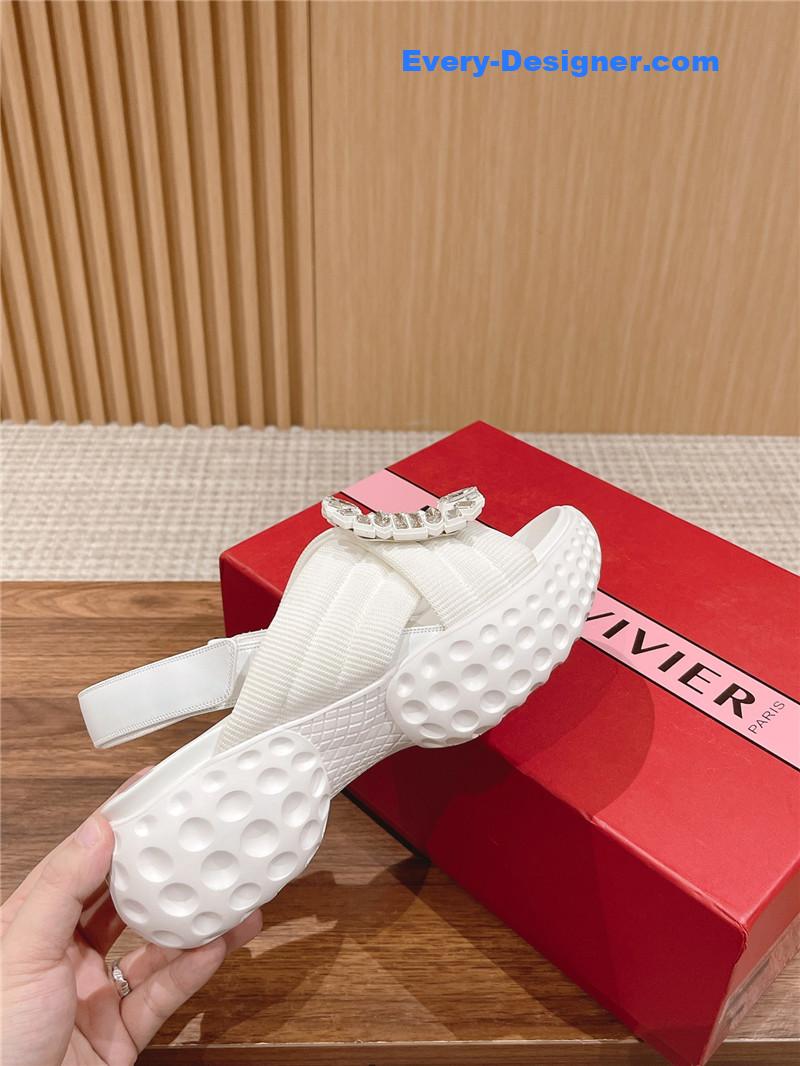 roger vivier D1am0nd buckle platform sandals