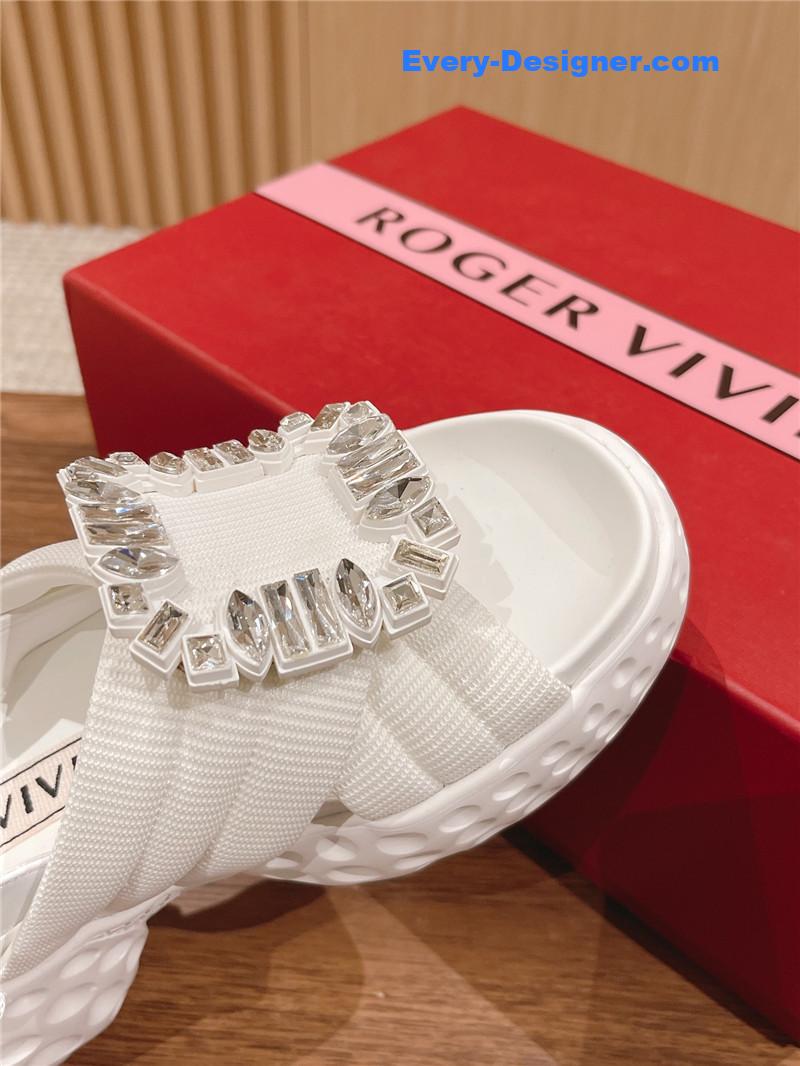 roger vivier D1am0nd buckle platform sandals
