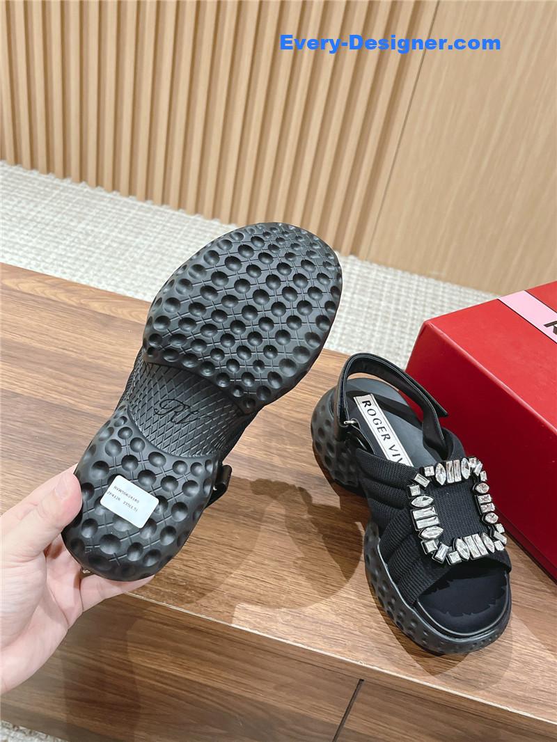 roger vivier D1am0nd buckle platform sandals