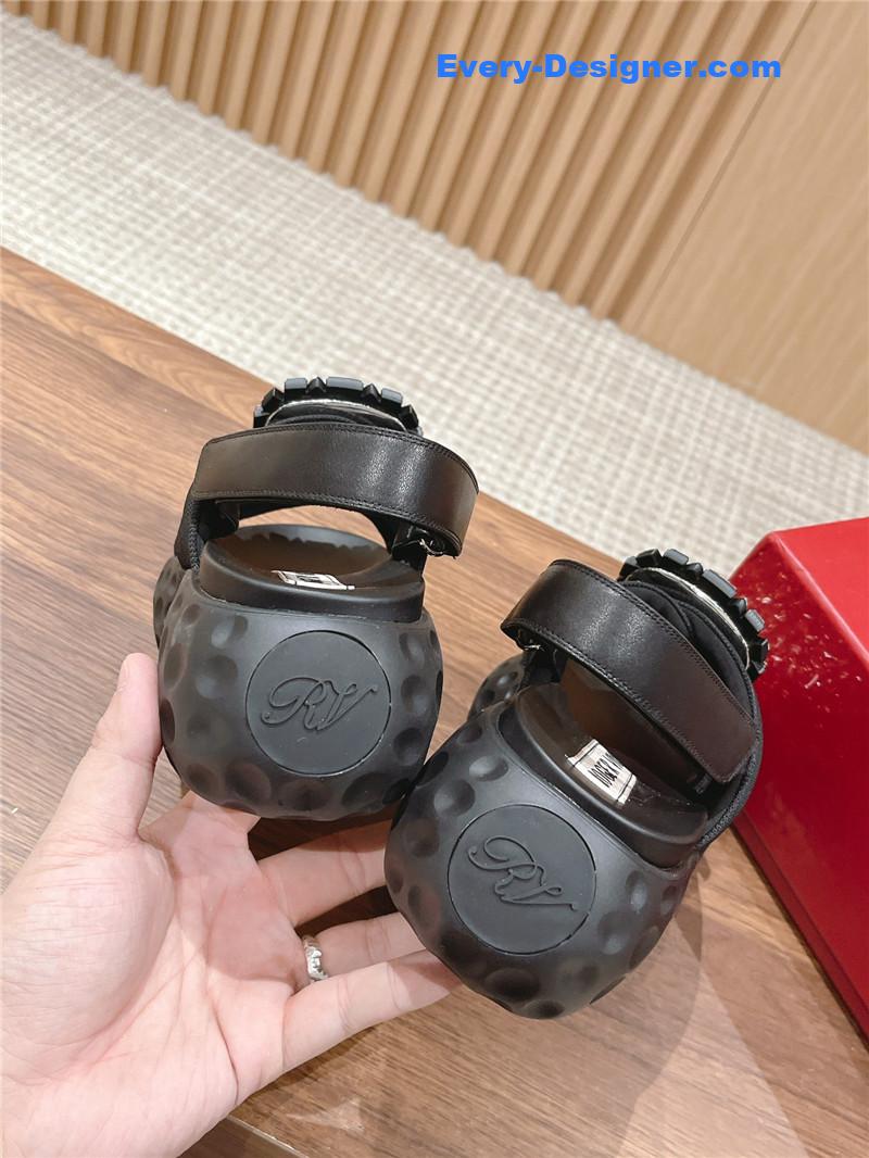 roger vivier D1am0nd buckle platform sandals