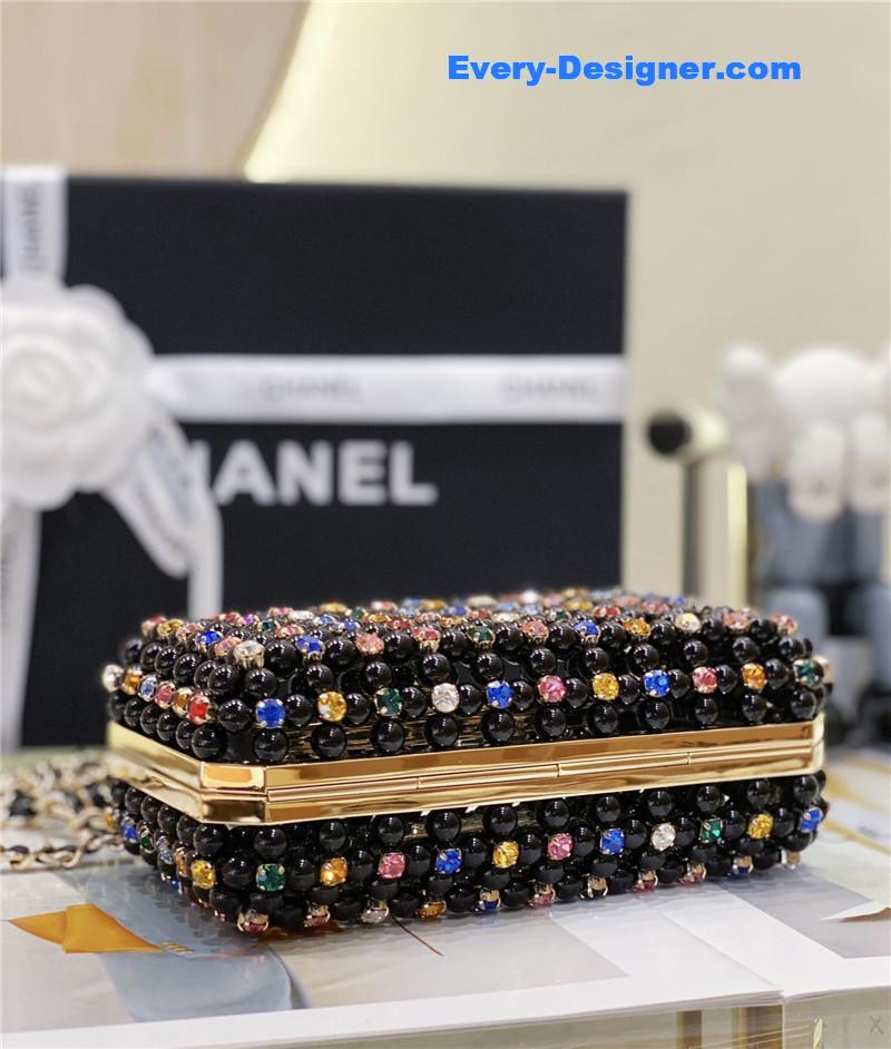 Ch**el glass pearl gem evening bag