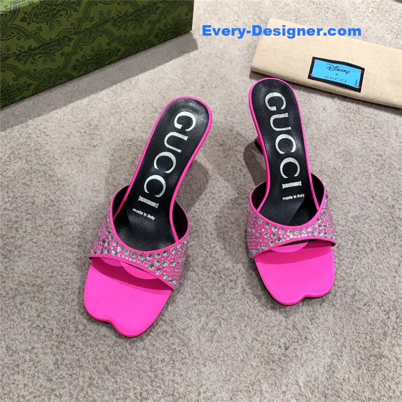Gvc*1 rhinestone high heel slippers